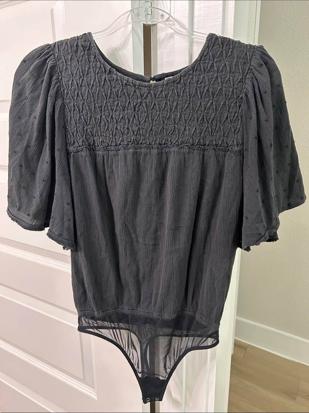 NWT FP Sz SML Bodysuit - Charcoal